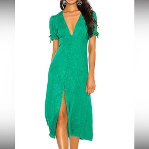 Privacy Please Emerald Green Midi Dress